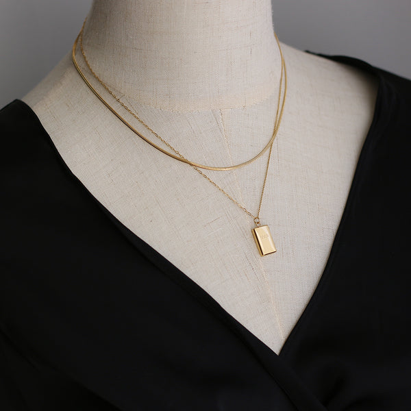 Luxury necklace bar necklaces for women 18k gold long necklace