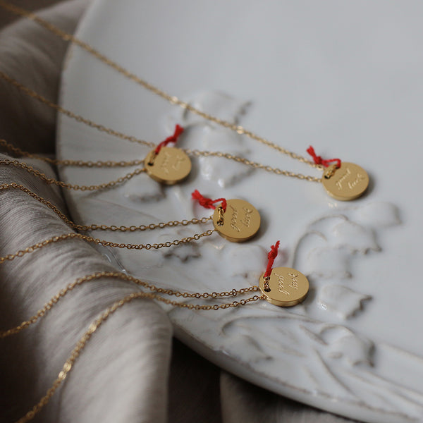 Good Luck Red String Gold Necklace-Good Luck Forever