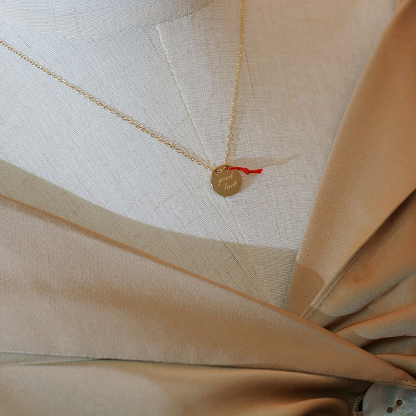 Good Luck Red String Gold Necklace-Good Luck Forever