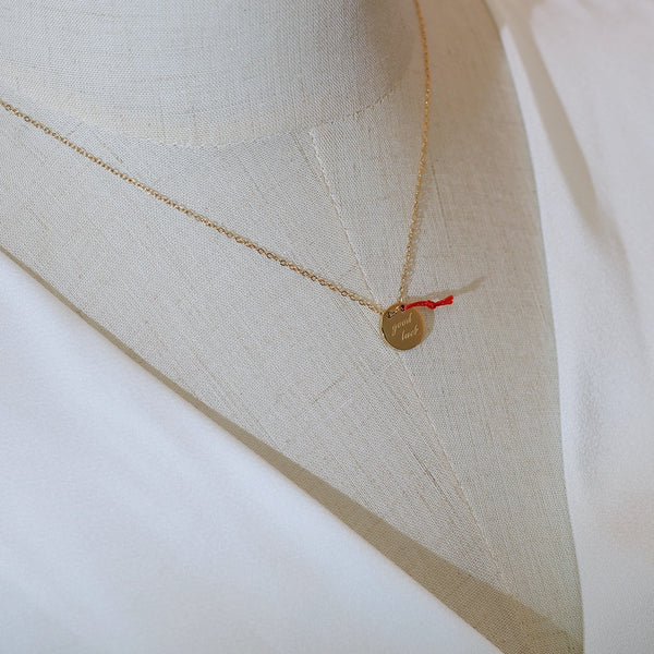 Good Luck Red String Gold Necklace-Good Luck Forever