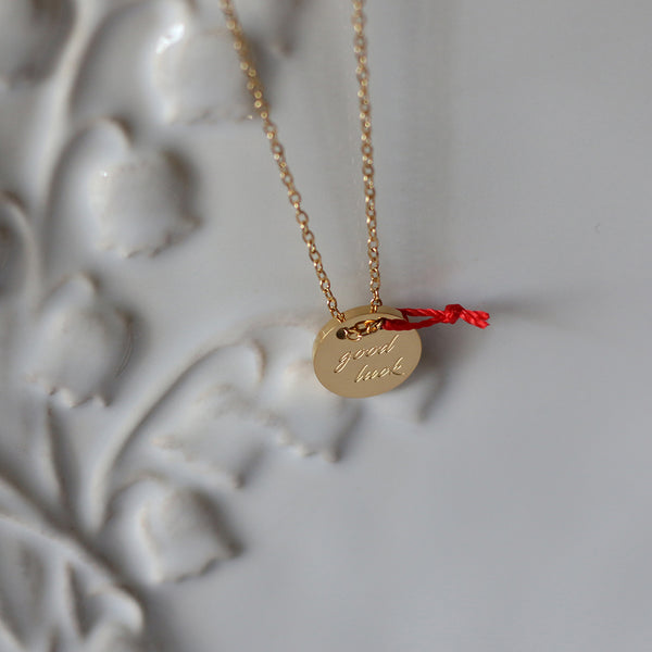 Good Luck Red String Gold Necklace-Good Luck Forever