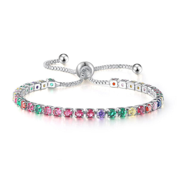 [TKHP-ATB009] Presentski Colorful Adjustable Tennis Bracelet