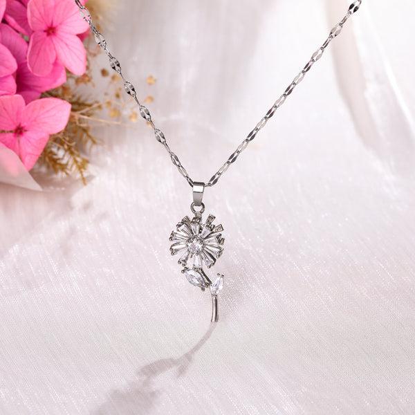 [Silver-Spinner Necklace Set TKHP-SN02] Presentski Fashion Spinner Necklace with Stainless Steel Chain Choose Your Style