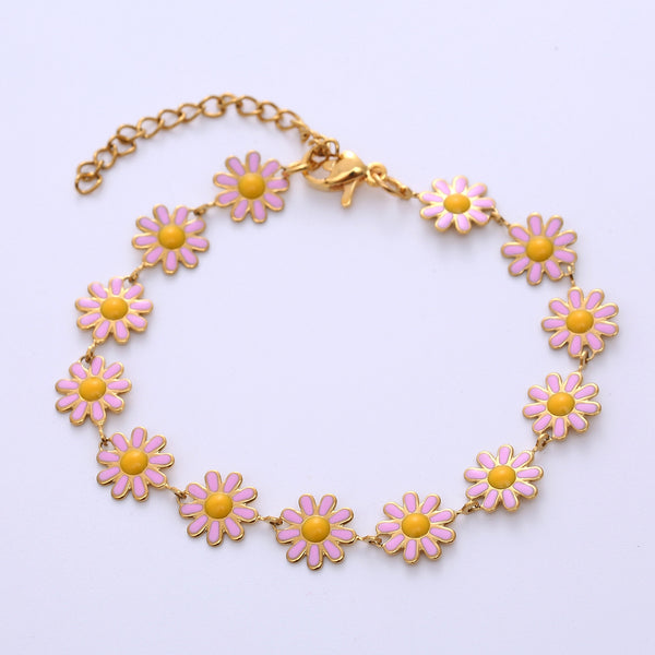 [Stainless Steel Flower Bracelet Set TKHP-FB01] Presentski Adjustable Flower Bracelet Collection