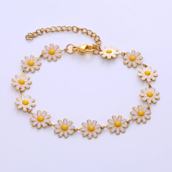 [Stainless Steel Flower Bracelet Set TKHP-FB01] Presentski Adjustable Flower Bracelet Collection