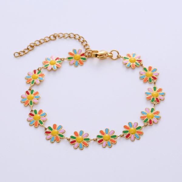 [Stainless Steel Flower Bracelet Set TKHP-FB01] Presentski Adjustable Flower Bracelet Collection