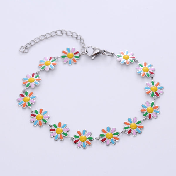 [Stainless Steel Flower Bracelet Set TKHP-FB01] Presentski Adjustable Flower Bracelet Collection