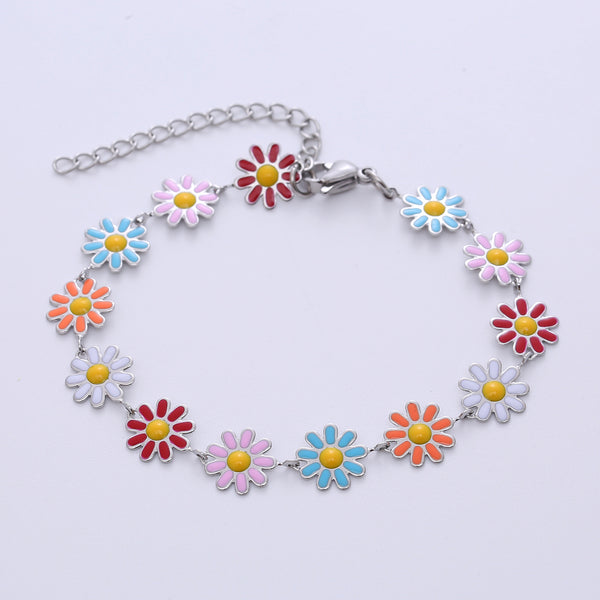 [Stainless Steel Flower Bracelet Set TKHP-FB01] Presentski Adjustable Flower Bracelet Collection