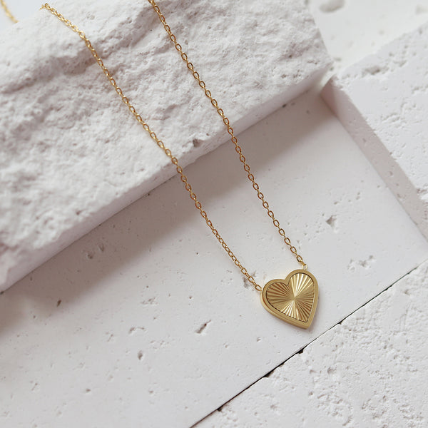 Presentski 18K Gold Plated Tiny Heart Necklace | Dainty Necklace for Women | Personalized Letter Heart Choker | Adjustable Size