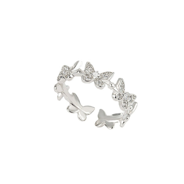 [TR024] Presentski Butterfuly Ring with CZ Adjustable Size