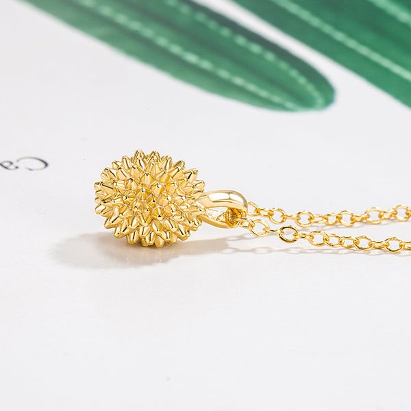 [TN052] Presentski Golden Durian Pendant Necklace