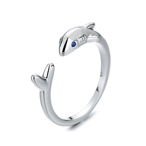 Presentski Shark Open Ring Creative Personality Fashion Ring TR001