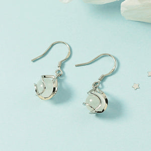 [TE081] Presentski Opal Stone Dangle Earrings