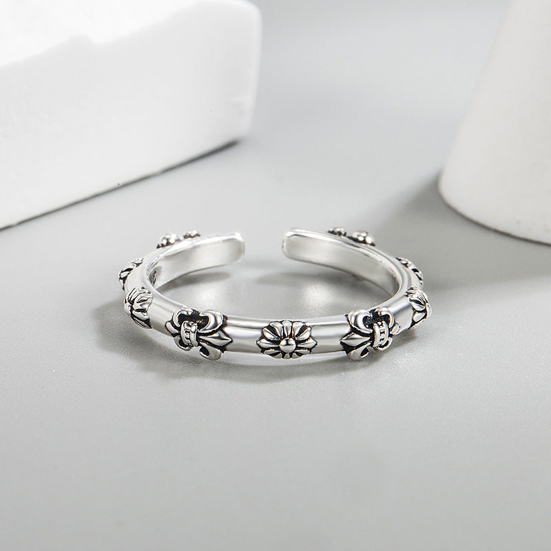 [TR038] Presentski Iris Flower Ring Adjustable Size