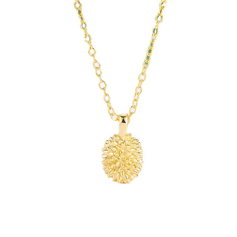 [TN052] Presentski Golden Durian Pendant Necklace