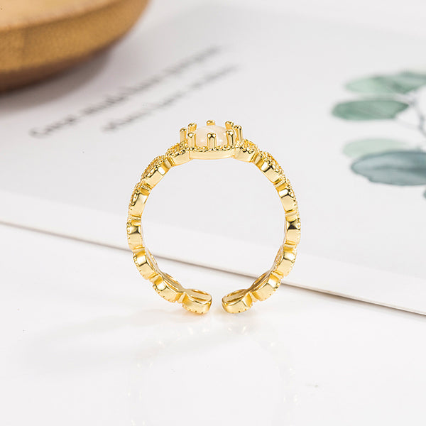 [TR025] Presentski Gold Opal Adjustable Ring