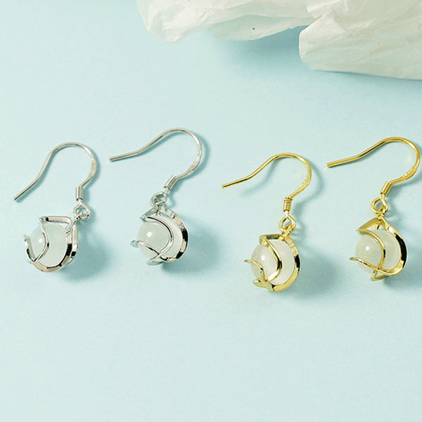 [TE081] Presentski Opal Stone Dangle Earrings