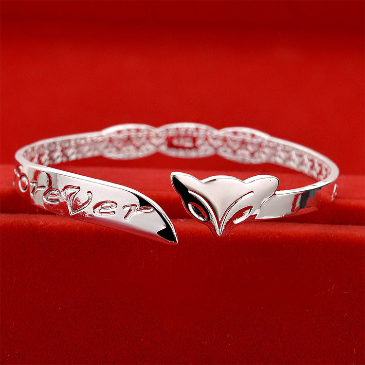 [TB026] Presentski Silver Fox Bangle Adjustable Size