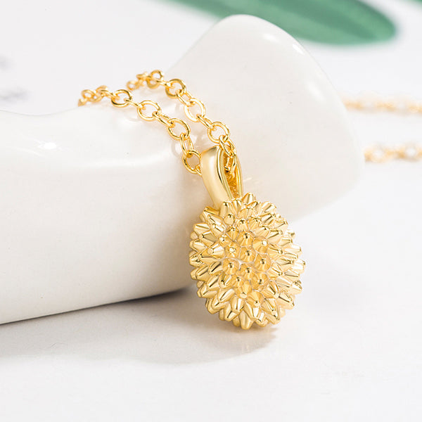 [TN052] Presentski Golden Durian Pendant Necklace