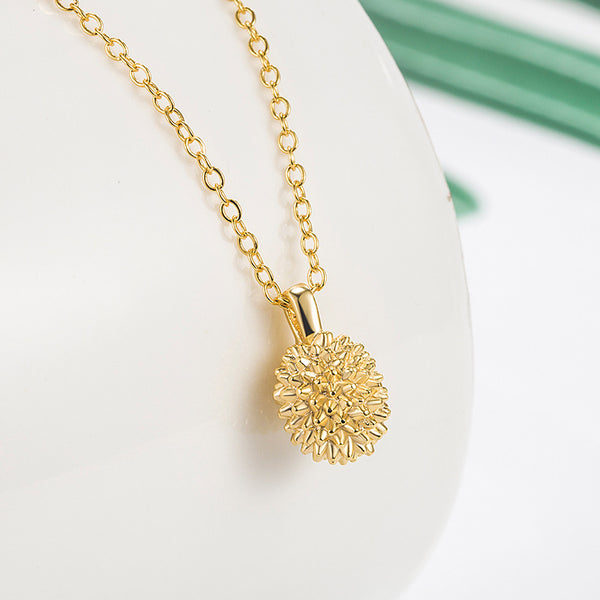 [TN052] Presentski Golden Durian Pendant Necklace