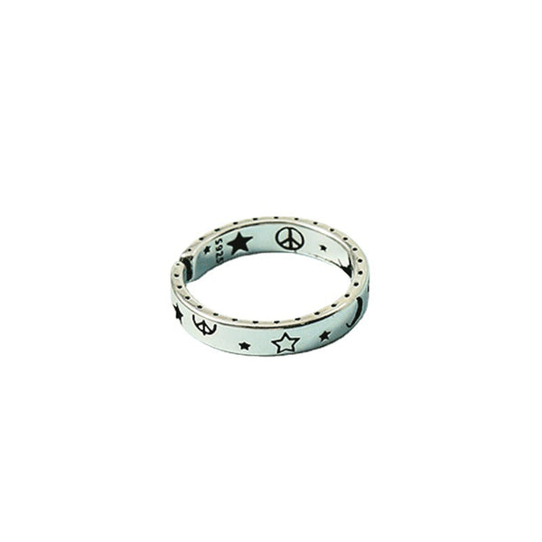 [TR046] Presentski Moon Stars Open Ring Adjustable Size