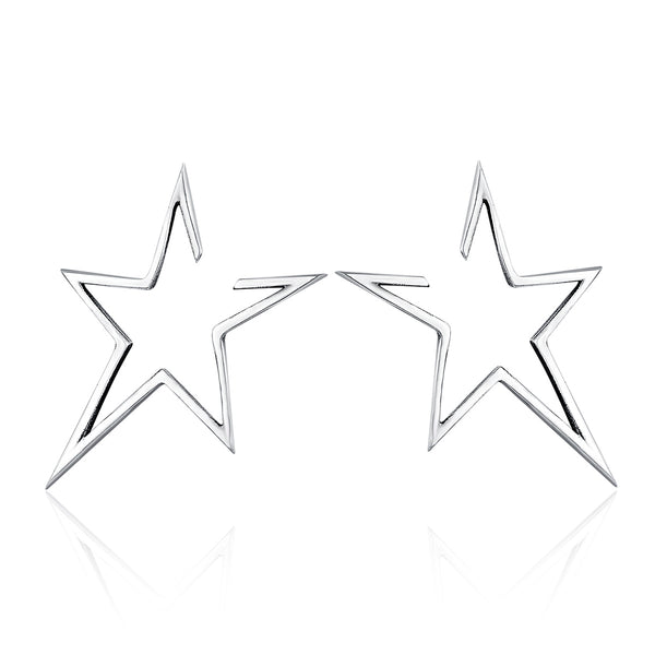 Presentski S925 Star Round Stud Earrings for Women