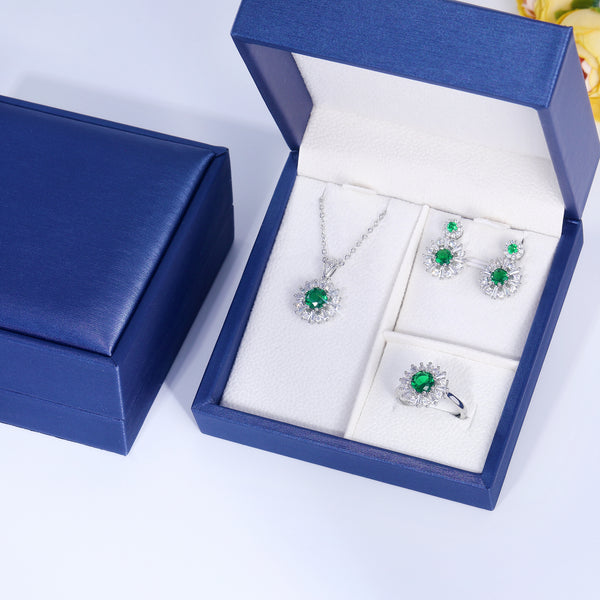 Presentski Dainty Solitaire CZ Jewelry Set with Gift Box T3S013