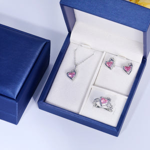 Presentski Dainty Solitaire CZ Jewelry Set with Gift Box T3S013