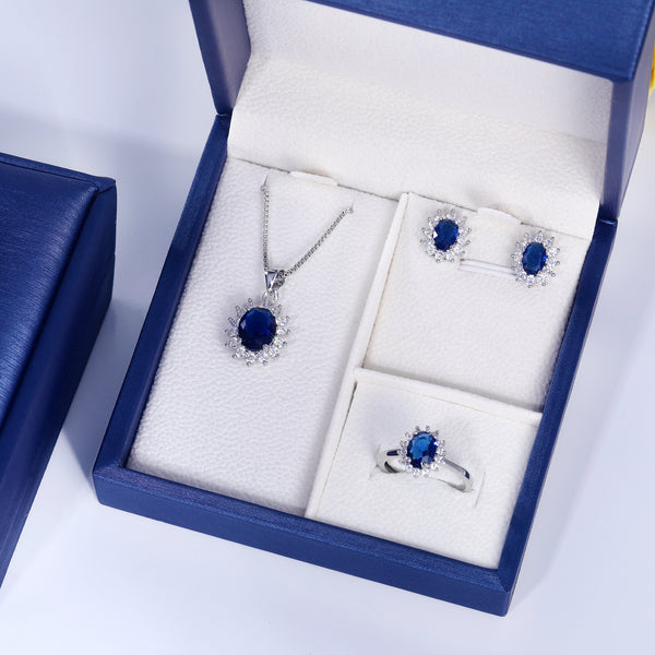 Presentski Dainty Solitaire CZ Jewelry Set with Gift Box T3S013