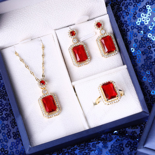 [TS007] Presentski Fashion Jewelry Set Buy 5pcs Get Extra 5pcs Free with Colorful Necklaces Rings Earrings