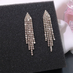 Presentski Shiny Long Tassel Fashion Earrings TE094