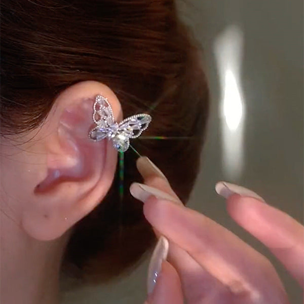 Presentski Sparkling Butterfly Ear Bone Clip Female Personality Light Luxury Ear Clip TE112