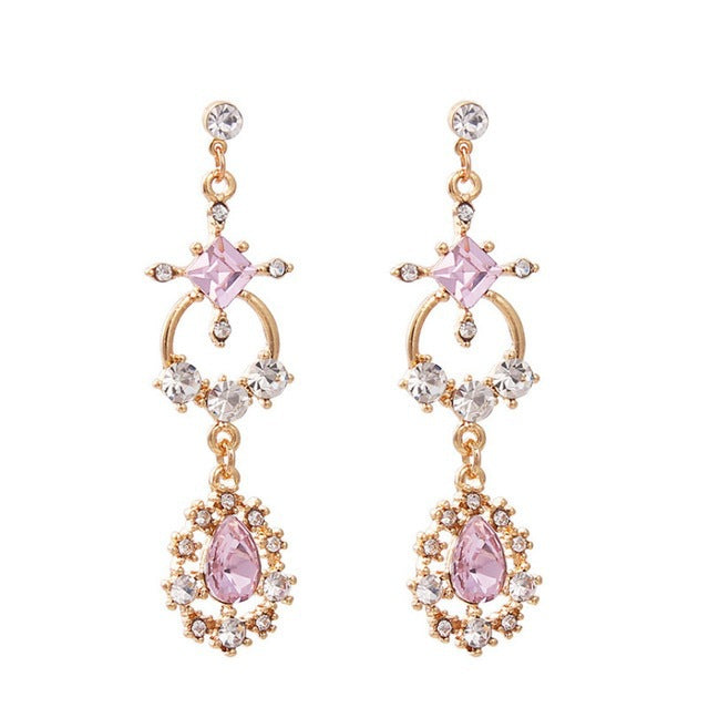 Presentski French Romantic Earrings Female Long Starlight Noble Earrings TE162