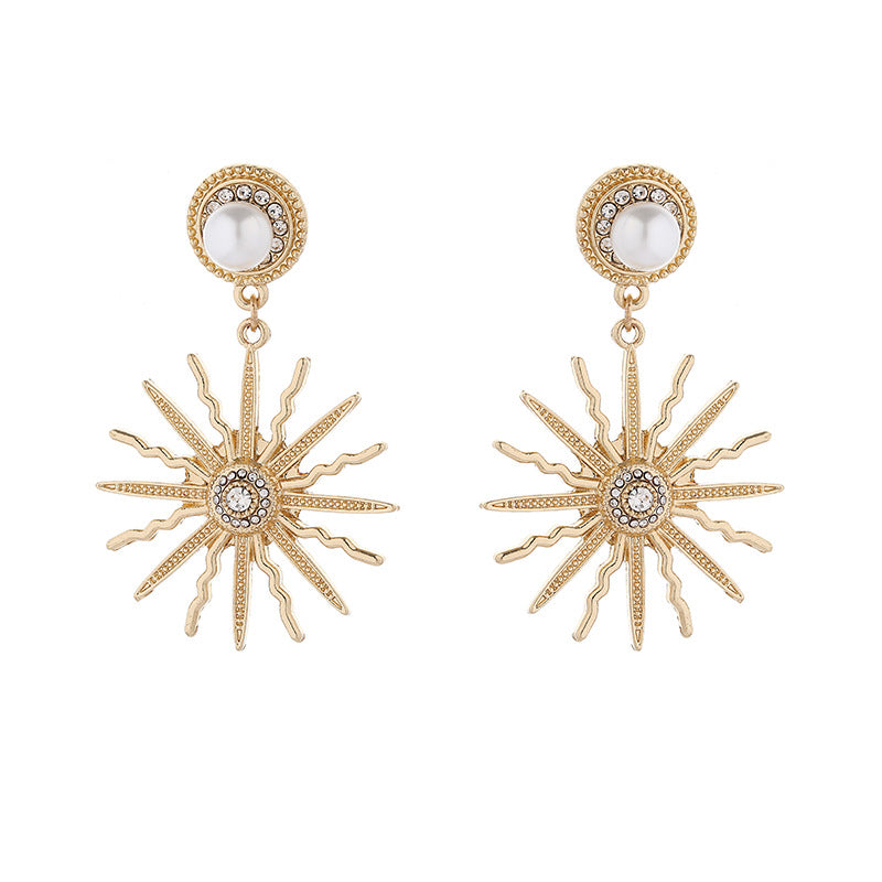 Presentski Sunflower Earrings Women's Personality Irregular Earrings TE184