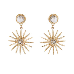 Presentski Sunflower Earrings Women's Personality Irregular Earrings TE184