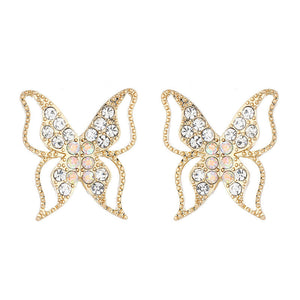 Presentski Cut-out Shiny Butterfly Earrings Women's Simple Small Retro Earrings TE187