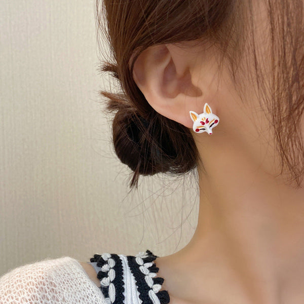 [TE200] Presentski Fox Earrings Fashion Creative Cartoon Animal Earrings