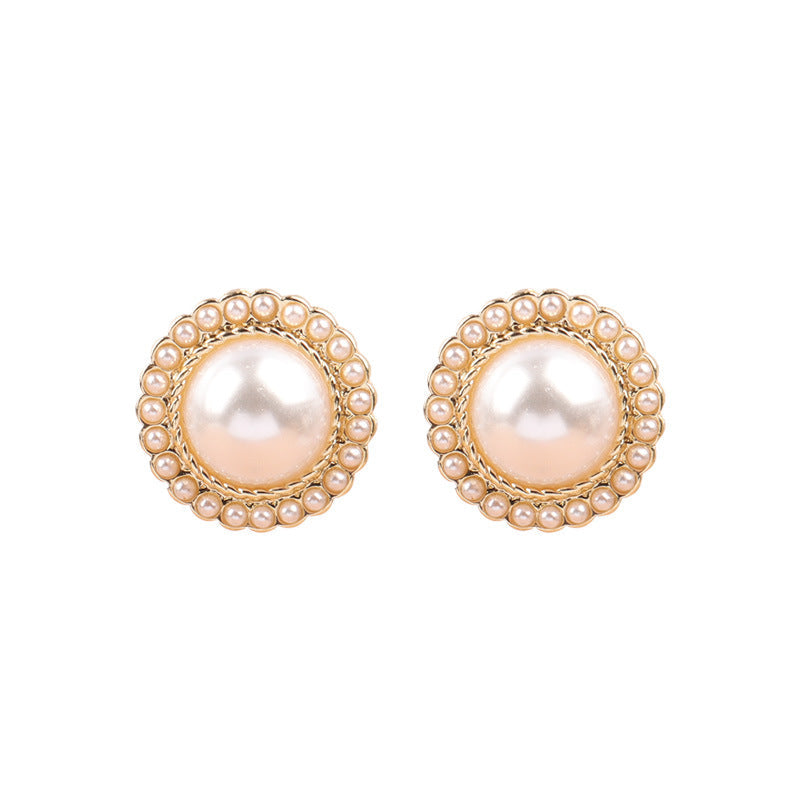 [TE216] Presentski Retro Size Round Ball Earrings Feminine Simple Versatile Earrings