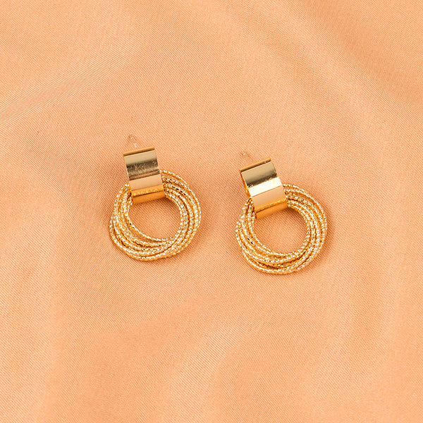 [TE219] Presentski Circle-wound Earrings Simple Multi-layer Personalized Earrings