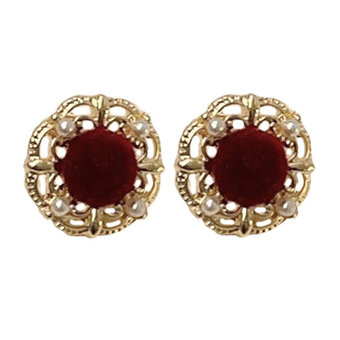 [TE237] Presentski Vintage Palace Style Earrings Simple Hollow Earrings