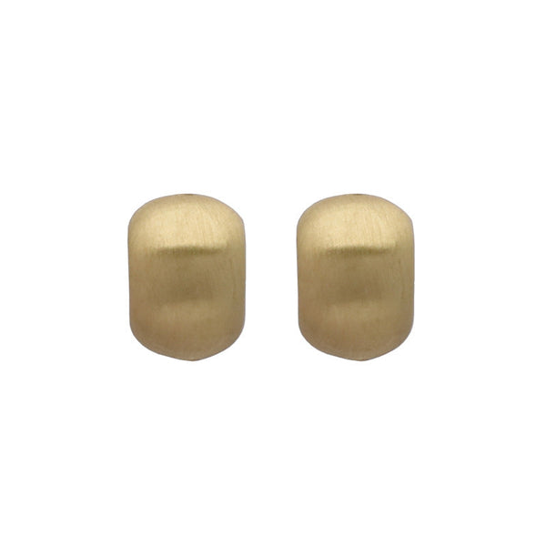 [TE257] Presentski Matte Brushed Pea Earrings Female Personality Temperament Versatile Ear Clip