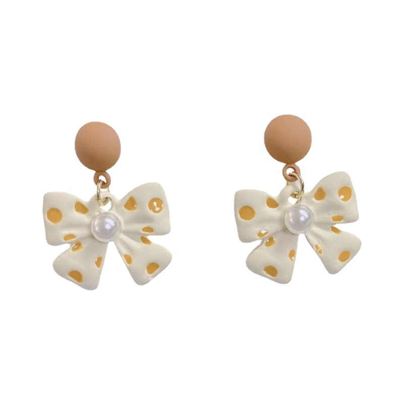 [TE260] Presentski Bowknot Earrings Small Fresh Wind Sweet Beauty Earrings