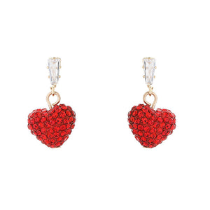 [TE273] Presentski Love Earrings Big Red Festive Earrings