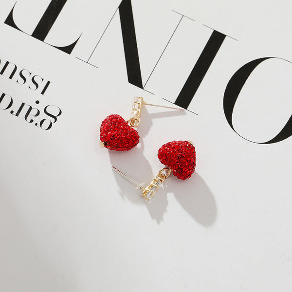 [TE273] Presentski Love Earrings Big Red Festive Earrings