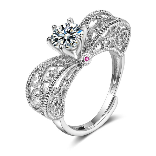 [TR066] Presentski Angel Wedding Ring Fashion Mosan Diamond Ring