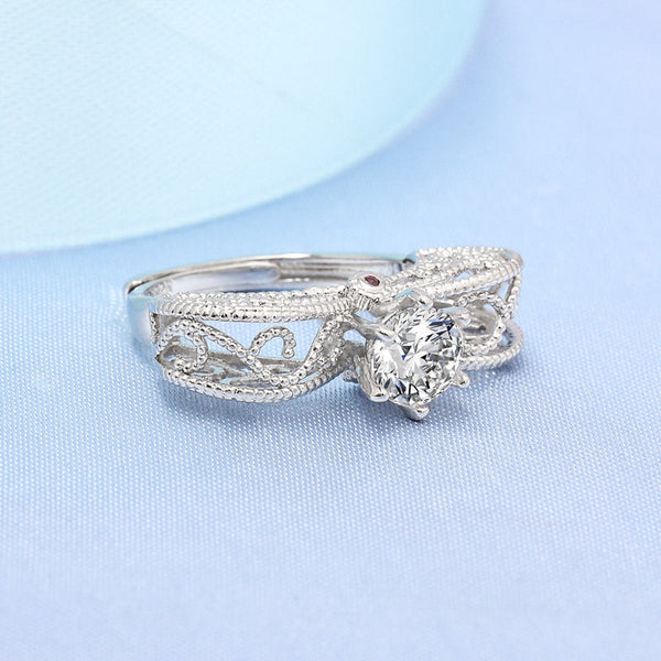 [TR066] Presentski Angel Wedding Ring Fashion Mosan Diamond Ring