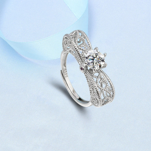 [TR066] Presentski Angel Wedding Ring Fashion Mosan Diamond Ring