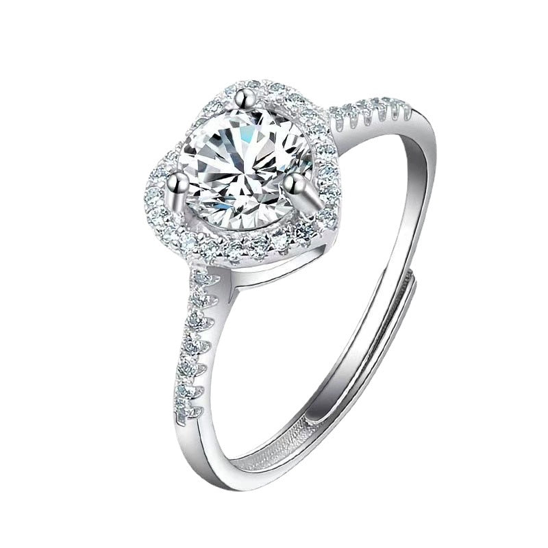 [TR075] Presentski Love Zircon Ring Women Open Fashion Personality Ring