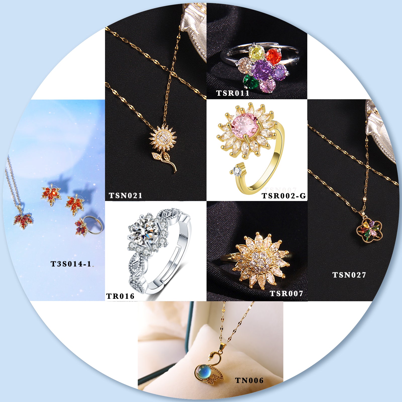 [TS017] Presentski Colorful Fashion Jewelry Buy 5pcs Get Extra 5pcs Free