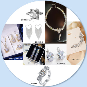 [TS010] Presentski Fashion Jewelry Set Buy 5pcs Get Extra 5pcs Free with Necklaces Rings Dangle Earrings